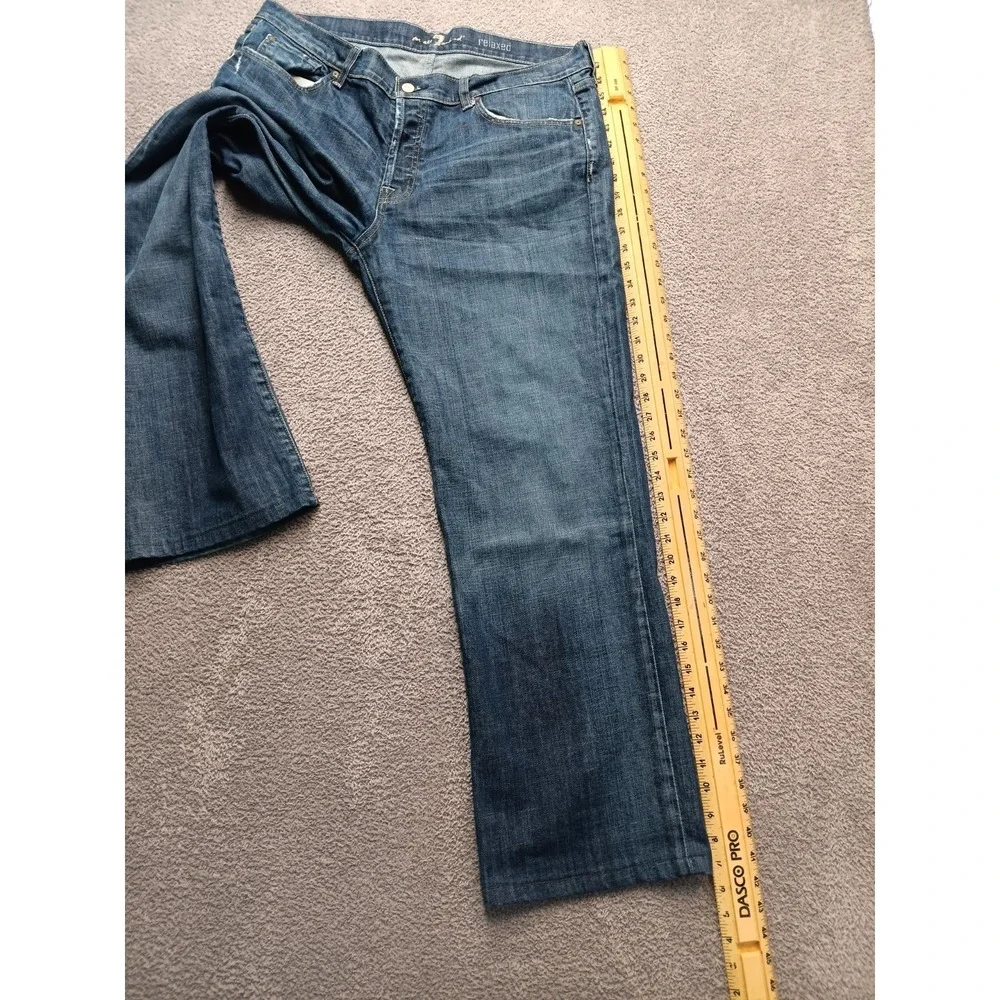 7 For All Mankind Relaxed‎ Men's Jeans Size 38x31.5 Straight Leg Stretch Denim
